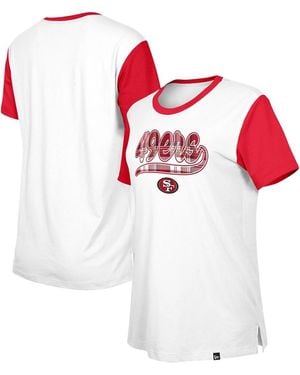 KTZ White/scarlet San Francisco 49ers 3rd Down T-shirt