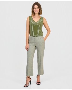 Anne Klein Straight-leg Ankle Pants - Green