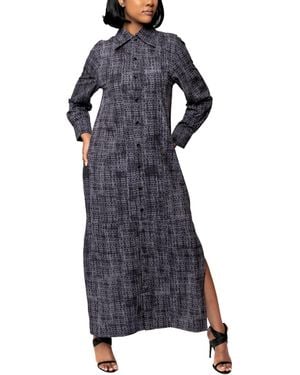 DAI MODA Bali Double Side Split Maxi - Blue
