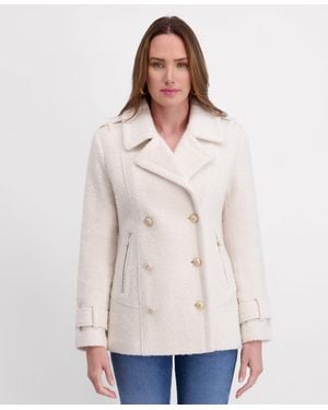 Kensie Boucle Peacoat - Natural