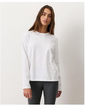 Pact Cotton Slub Organic Long Sleeve Tee - White