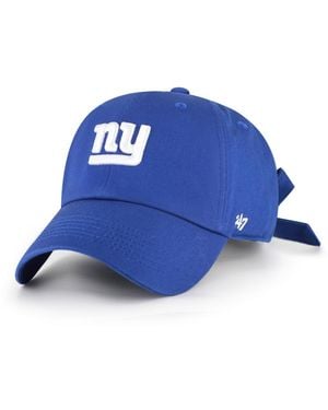 '47 New York Giants Bow Back Clean Up Adjustable Hat - Blue