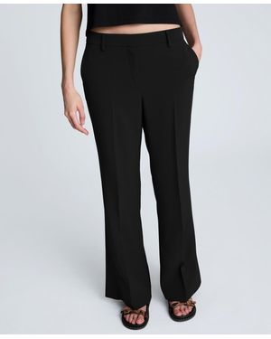 Kenneth Cole Luxe Twill High Rise Flare Pants - Black