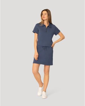 Cable & Gauge Pique Polo Skort Set - Blue