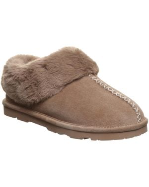 BEARPAW Bella Suede Slip-on Slippers - Brown