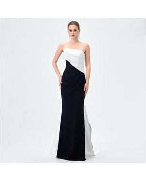 Bariano Yulitza Asymmetric Gown - Blue
