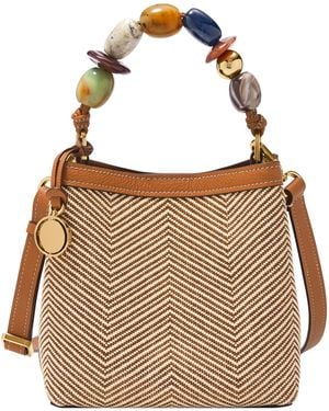 Fossil Jessie Small Crossbody Bucket Bag - Brown