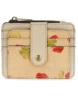 Patricia Nash Printed Id Card Case Bifold Wallet - Metallic