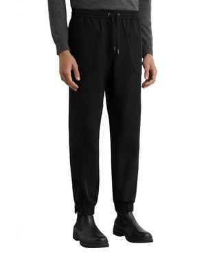 Reiss Technical Cuffed Drawstring Pants - Black