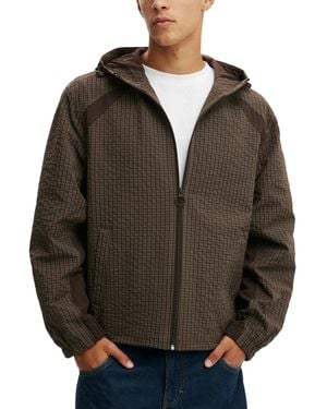 Cotton On Hooded Spray Long-sleeve Jacket - Brown