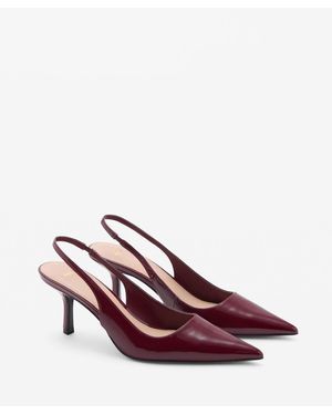 Mango Pointed Toe Backless Shoes - Purple