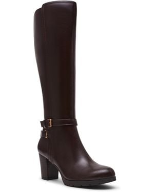Anne Klein Akrylee Round Toe Boots - Brown