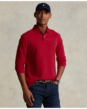 Polo Ralph Lauren Classic Fit Long Sleeve Mesh Polo - Red
