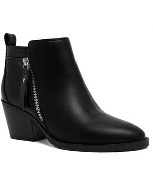 Sugar Echoes Almond Toe Casual Booties - Black