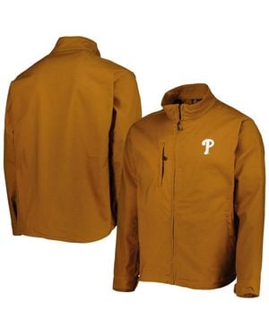 Dunbrooke Philadelphia Phillies Journey Tri-blend Full-zip Jacket - Brown