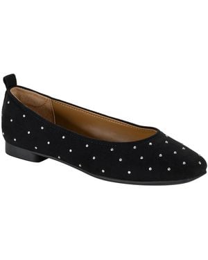 Style & Co. Brookee Slip-on Studded Flats - Black
