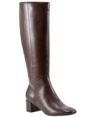 Bandolino Addyson Tall Block Heel Dress Boots Regular Wide Calf - Brown