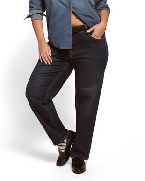 UNIVERSAL STANDARD Seine High Rise Straight Leg Jean 29 Inch - Black