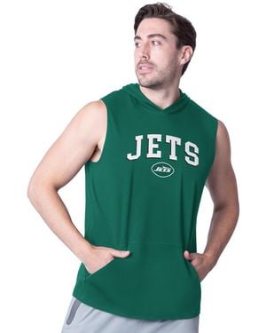 MSX by Michael Strahan New York Jets Action Sleeveless Pullover Hoodie - Green