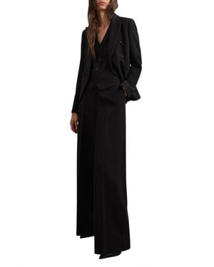 Reiss Wide-leg Suit Pants - Black