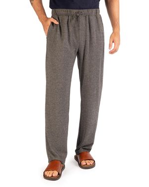 Tailorbyrd Brushed Melange Open Bottom Drawstring Pant - Gray