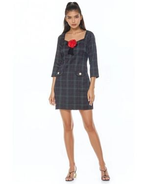 Alexia Admor Dianys Plaid Dress - Blue