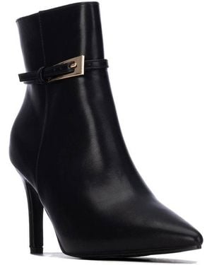 Xti Pointed-toe Stiletto Ankle Booties - Black