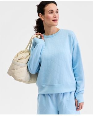 ID Ideology Quilted Reversible Crewneck Sweatshirt - Blue