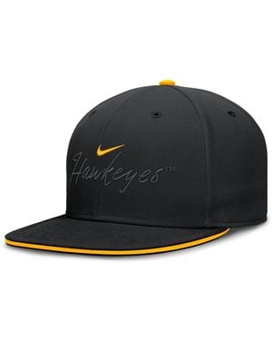 Nike Iowa Hawkeyes Dri-fit Primetime Script Fitted Hat - Black
