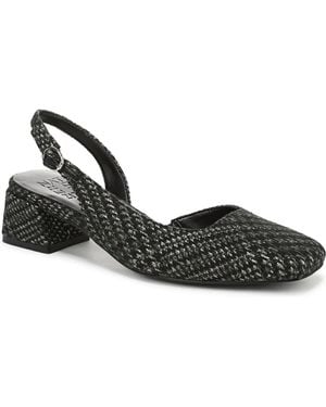 Naturalizer Jayla Mid-heel Square Toe Slingback Pumps - Black