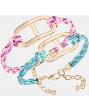 On 34th 2-pc. Set Cord Flex Bracelets - Blue