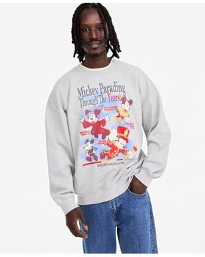 Disney | Macy's | Mickey Mouse Parade Balloons Through The Years Crewneck Sweatshirt - White