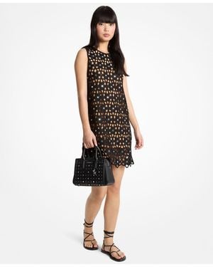 Michael Kors Michael Sleeveless Crew Neck Mini Dress - Black