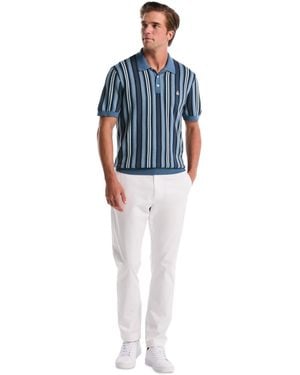 Original Penguin Vertical Striped Slim-fit Polo Sweater - Blue