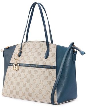 Badgley Mischka Caroline Tote Weekender Travel Bag - Blue