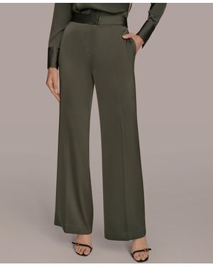 Donna Karan Charmeuse Wide-leg Pants - Green