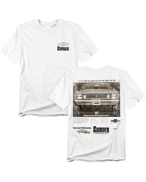 Corvette Chevrolet Camaro Ad Front Back T-shirt - White