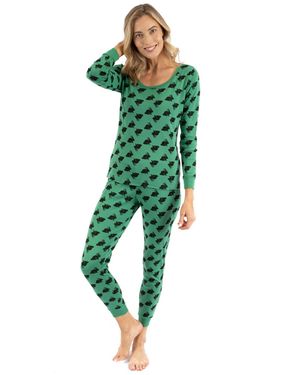 Leveret Matching Family Two Piece Cotton Easter Pajamas - Green