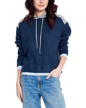 Central Park West Isla Layered Hoodie - Blue