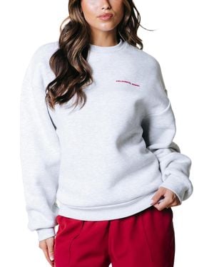 Colourful Rebel National Champs Droped Shoulder Sweat - Gray