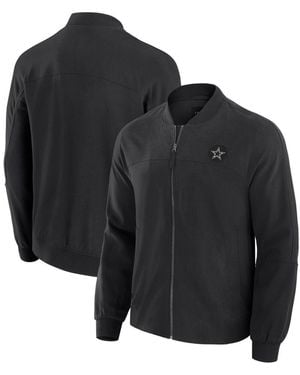 J. Palmer Dallas Cowboys Lightweight Cover-4 Tri-blend Full-zip Jacket - Black