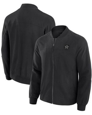 J. Palmer Dallas Cowboys Lightweight Cover-4 Tri-blend Full-zip Jacket - Black