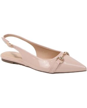 BERNESS Rio Patent Slingback Flats - Pink