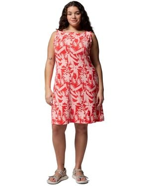 Columbia Plus Size Chill River Printed Active Dress - Red