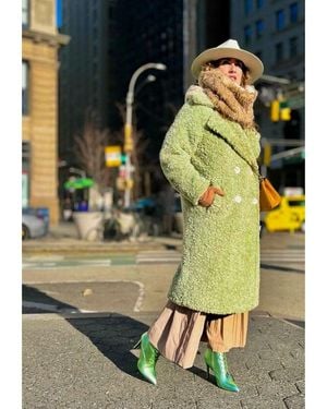 Rag & Co Piet Metallic Stiletto Ankle Boot - Green