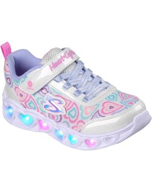 Skechers Little Girls Heart Lights - Blue
