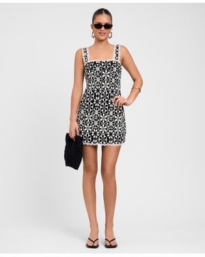 Rachel Roy Square Neck Mini Dress - White
