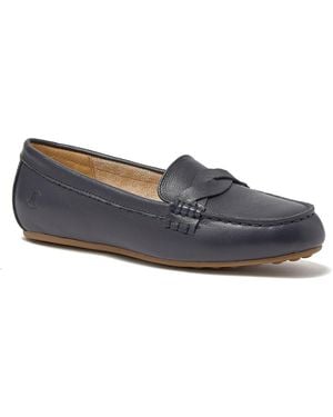 Lands' End Comfort Slip On Leather Loafers - Blue