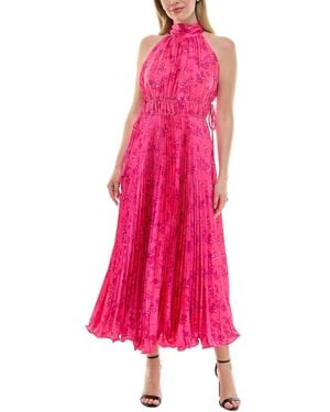 Taylor Mock-neck Sleeveless Dress - Pink