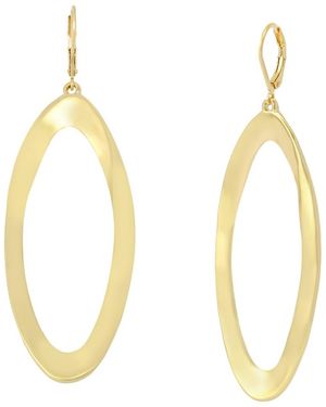 Robert Lee Morris Oval Link Drop Earrings - Metallic